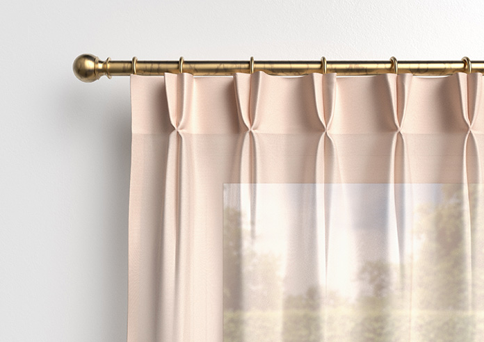 Pavia Voile, Peach Blush - Made to Measure Curtains - Image 11